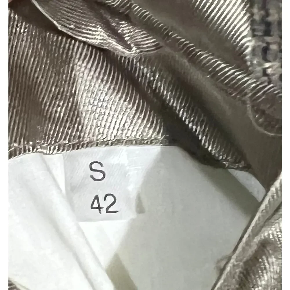 Norm Thompson Vintage Sport Coat Pure Spun Silk Blazer Tan Woven Jacket Mens 42